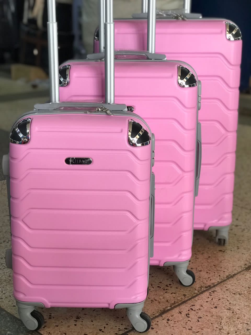 Plastic Luggage Spinner Suitcase With TSA Lock